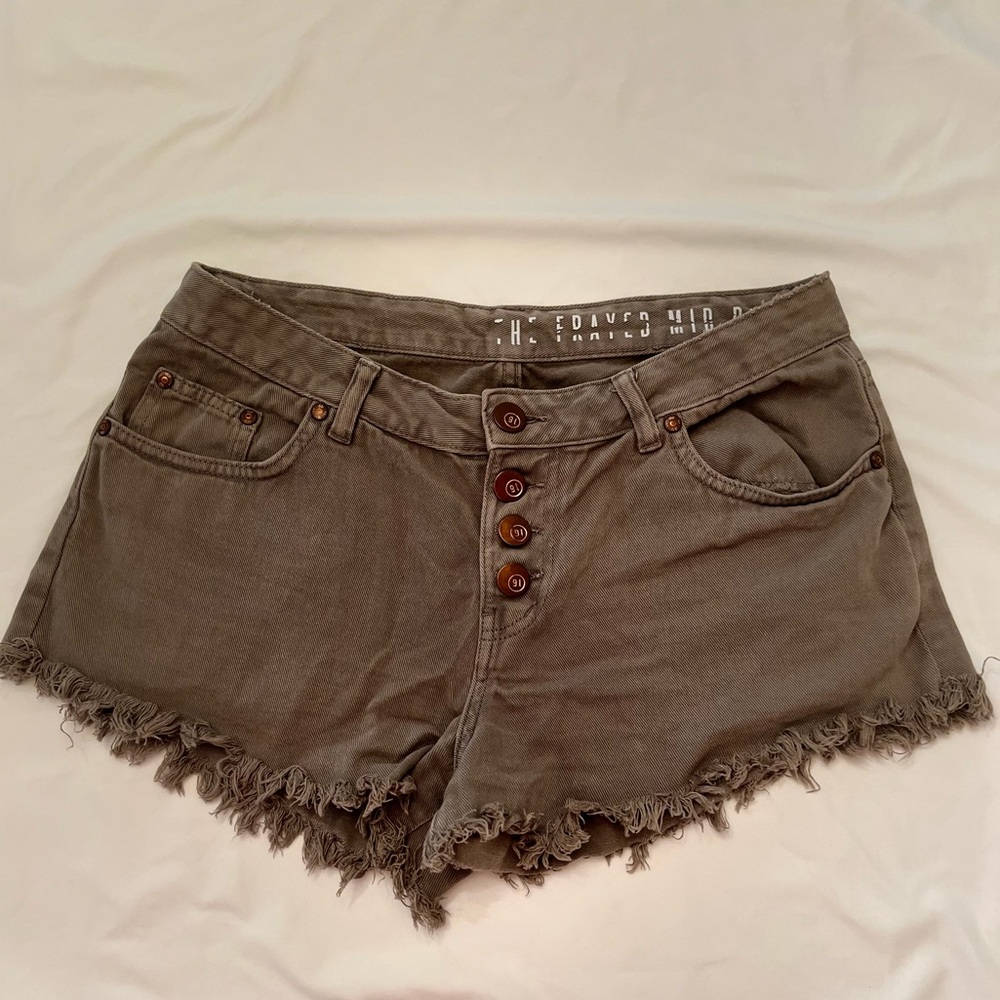 COTTONON Green Denim | Size 6 | Mid-Rise